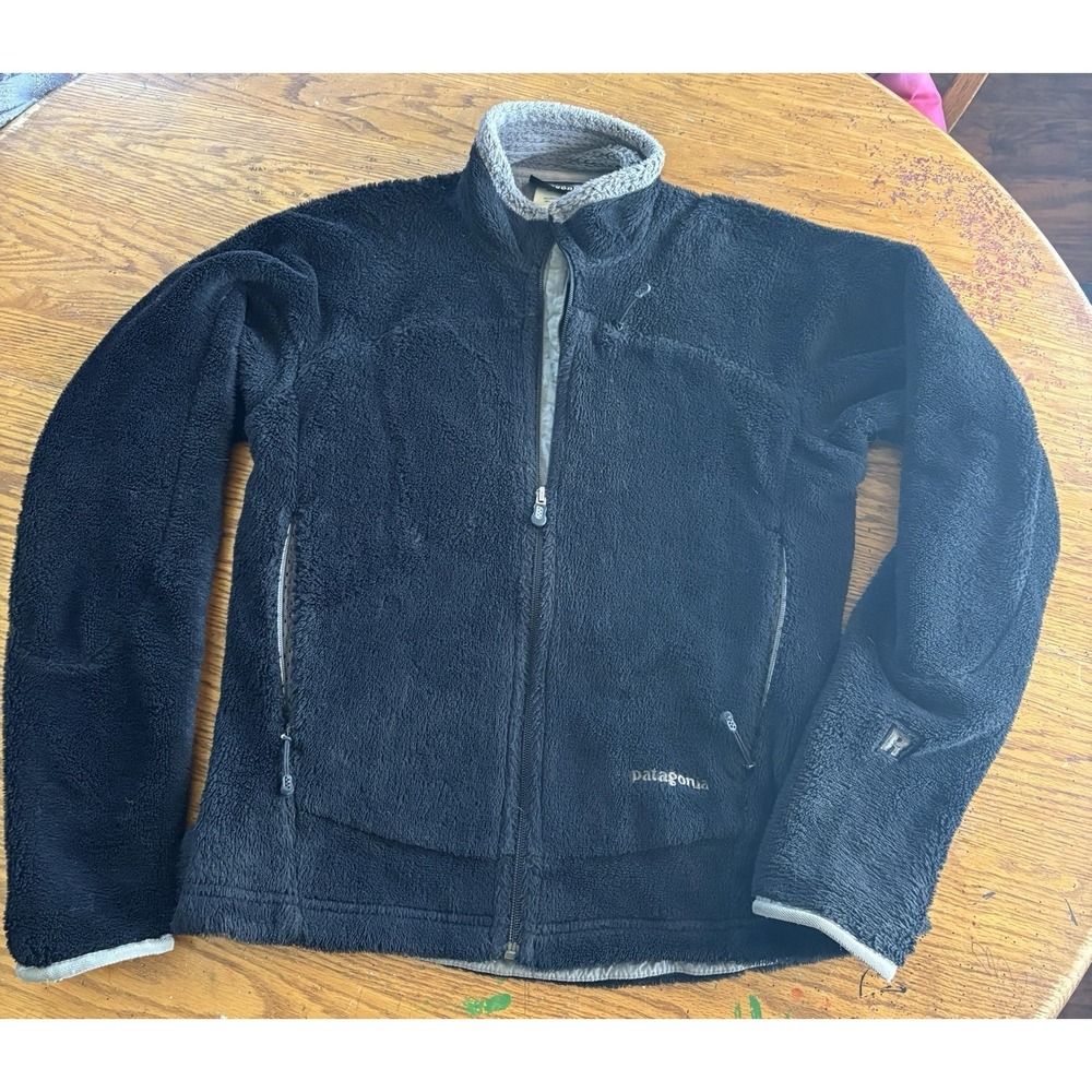 Patagonia Women's Regulator R4‎ Fleece Jacket Vintage Full Zip Black Medium